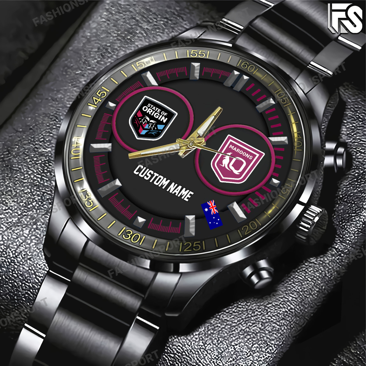 Custom Name LIVE Premium Black Hand Watch Queensland - Famjoys Custom Name LIVE Premium Black Hand Watch Queensland - Famjoys