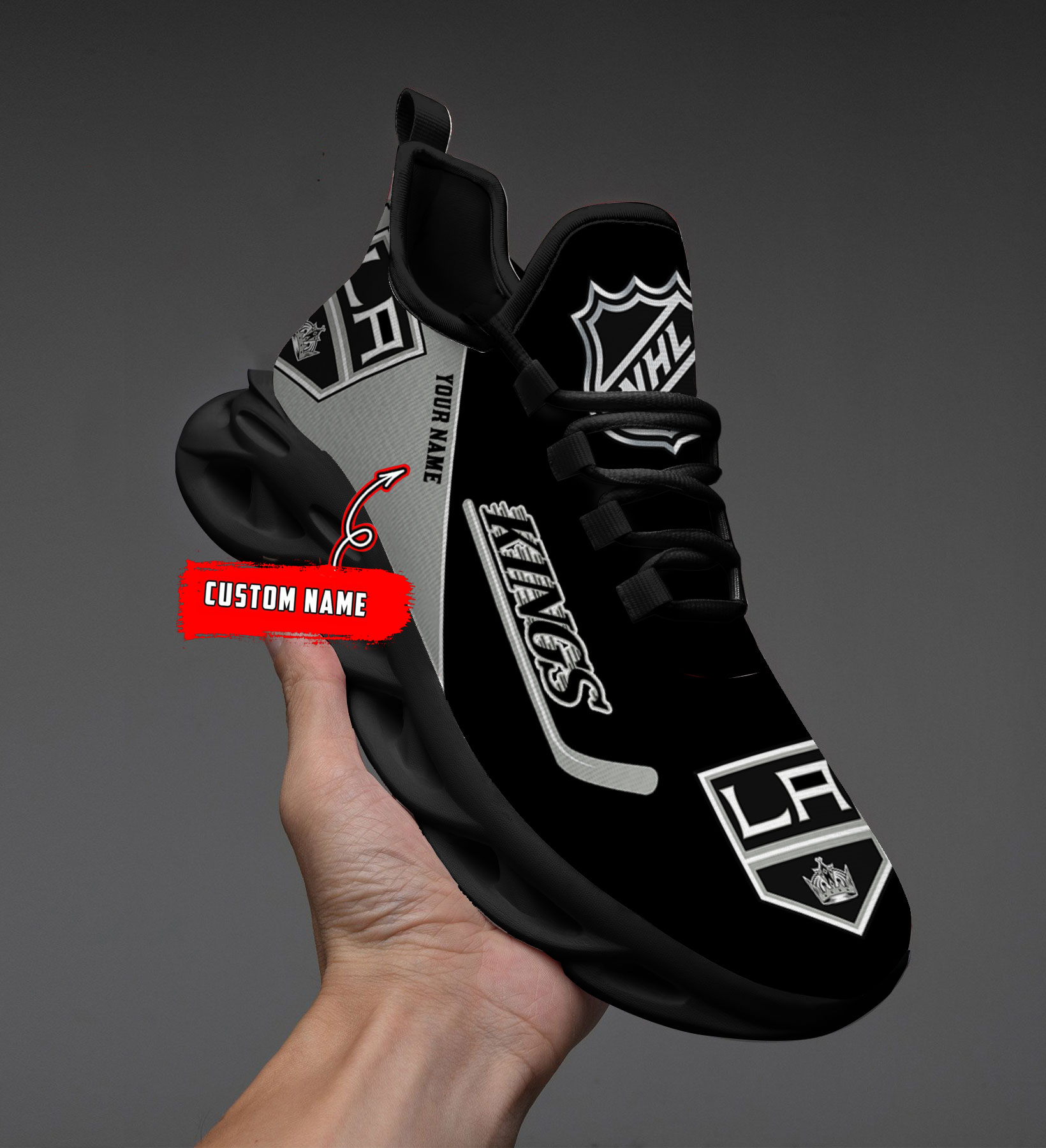 Custom Name Los Angeles Kings PERSONALIZED MAX SOUL SHOES DS006 NEW 2022 M1 - Famjoys Custom Name Los Angeles Kings PERSONALIZED MAX SOUL SHOES DS006 NEW 2022 M1 - Famjoys