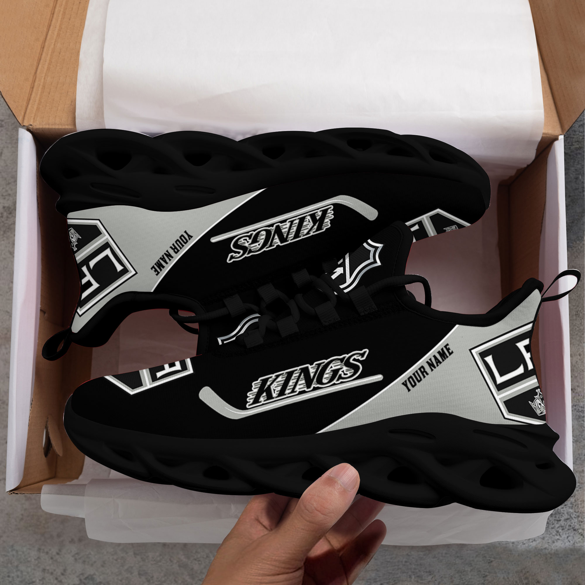 Custom Name Los Angeles Kings PERSONALIZED MAX SOUL SHOES DS006 NEW 2022 M1 - Famjoys Custom Name Los Angeles Kings PERSONALIZED MAX SOUL SHOES DS006 NEW 2022 M1 - Famjoys