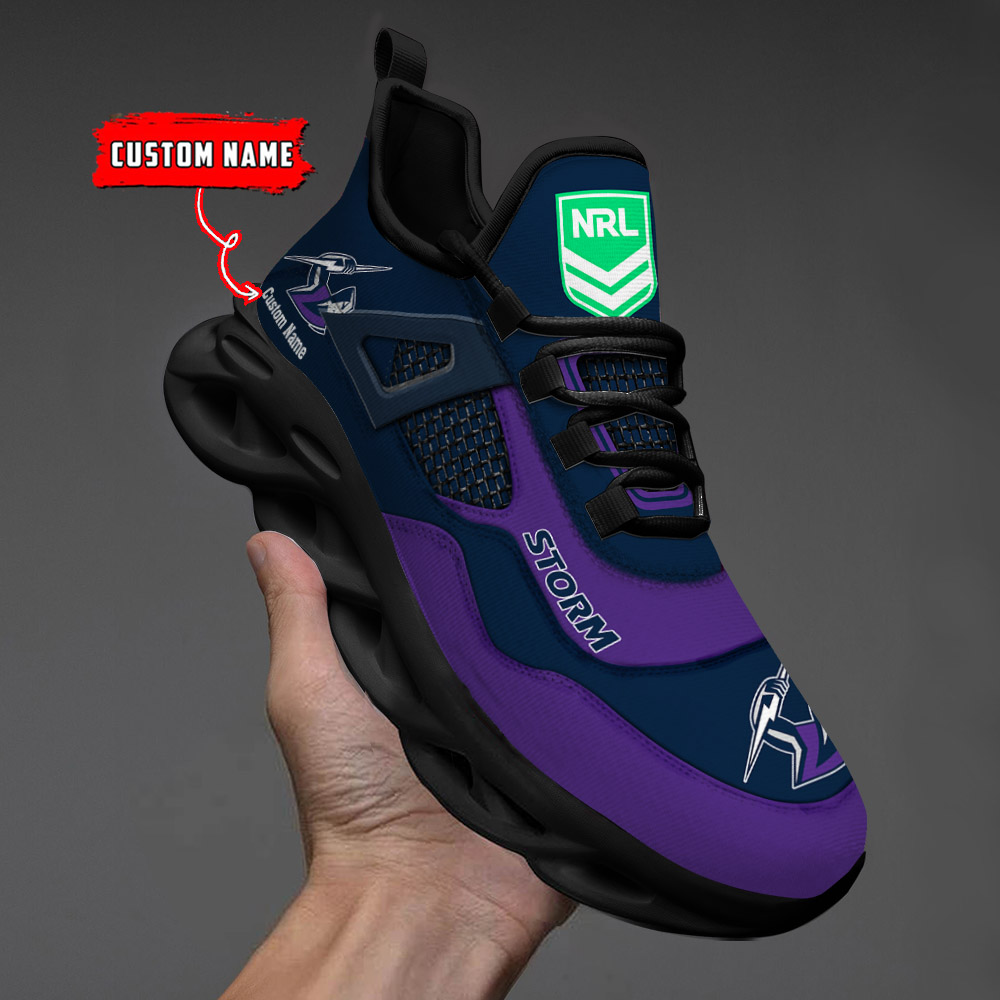 Custom Name Melbourne Storm NRL MAX SOUL SHOES DS001 - Famjoys Custom Name Melbourne Storm NRL MAX SOUL SHOES DS001 - Famjoys