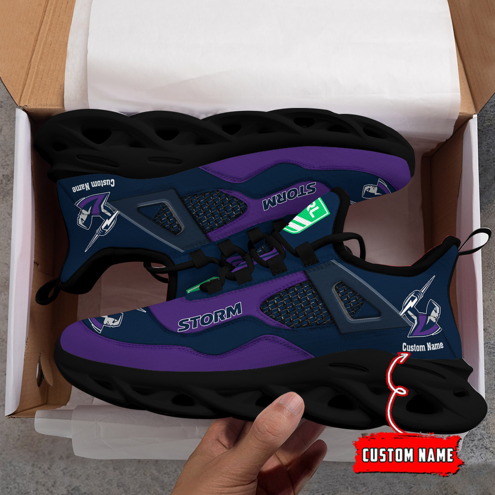 Custom Name Melbourne Storm NRL MAX SOUL SHOES DS001 - Famjoys Custom Name Melbourne Storm NRL MAX SOUL SHOES DS001 - Famjoys