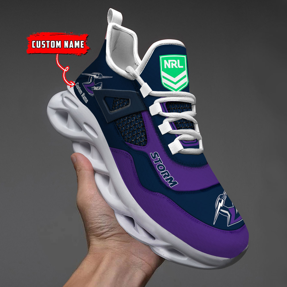 Custom Name Melbourne Storm NRL MAX SOUL SHOES DS001 - Famjoys Custom Name Melbourne Storm NRL MAX SOUL SHOES DS001 - Famjoys