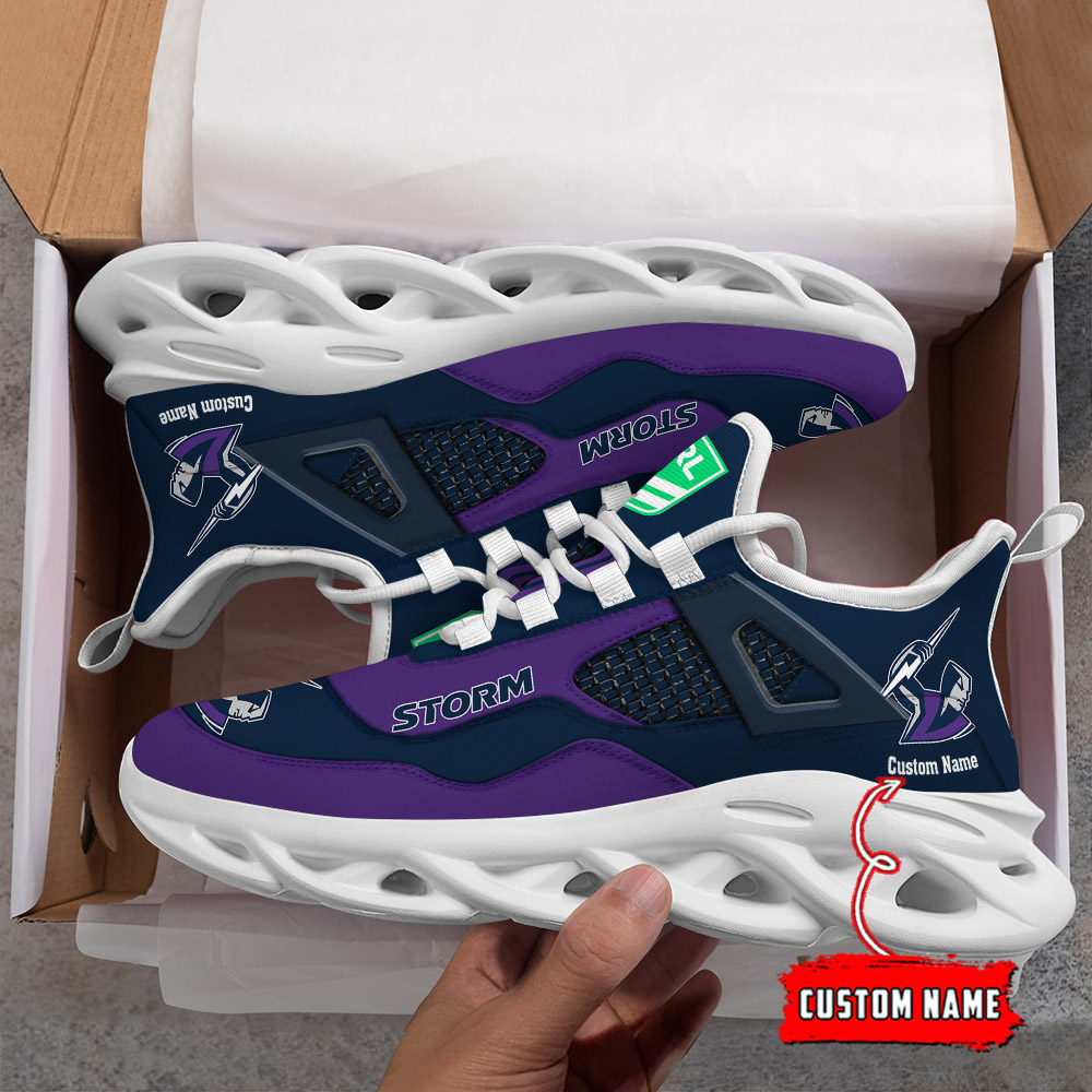 Custom Name Melbourne Storm NRL MAX SOUL SHOES DS001 - Famjoys Custom Name Melbourne Storm NRL MAX SOUL SHOES DS001 - Famjoys