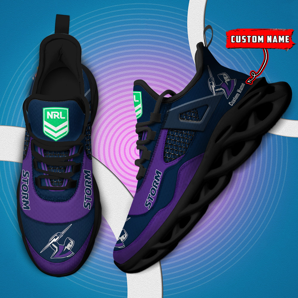 Custom Name Melbourne Storm NRL MAX SOUL SHOES DS001 - Famjoys Custom Name Melbourne Storm NRL MAX SOUL SHOES DS001 - Famjoys