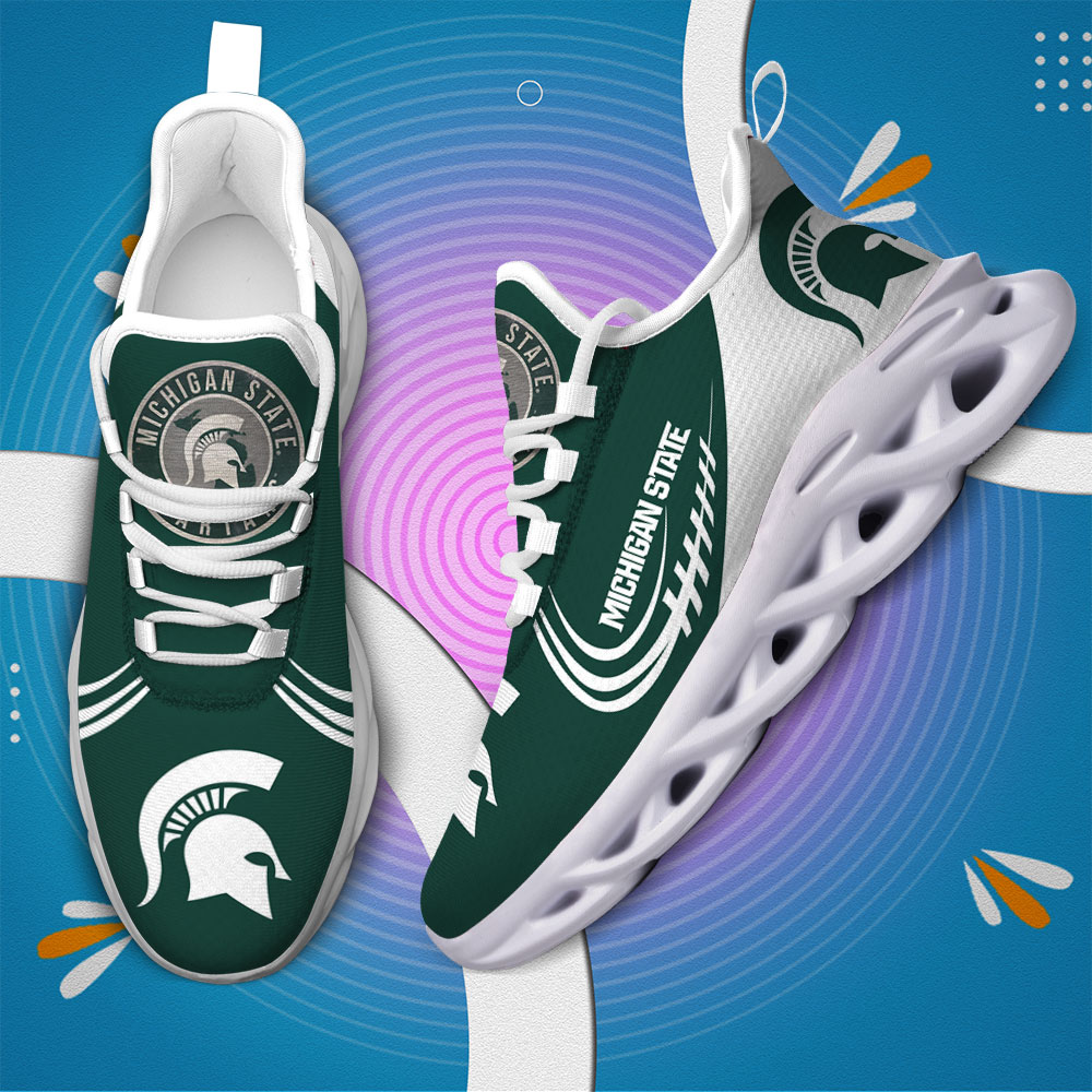 Custom Name Michigan State Spartans PERSONALIZED MAX SOUL SHOES DS006 - Famjoys Custom Name Michigan State Spartans PERSONALIZED MAX SOUL SHOES DS006 - Famjoys