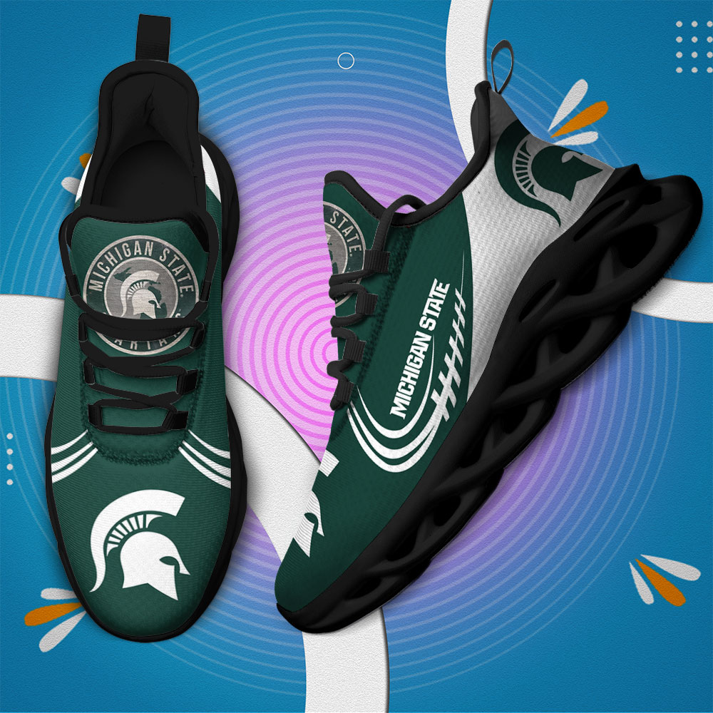 Custom Name Michigan State Spartans PERSONALIZED MAX SOUL SHOES DS006 - Famjoys Custom Name Michigan State Spartans PERSONALIZED MAX SOUL SHOES DS006 - Famjoys