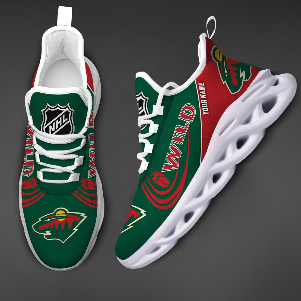 Custom Name Minnesota Wild PERSONALIZED MAX SOUL SHOES DS006 - Famjoys Custom Name Minnesota Wild PERSONALIZED MAX SOUL SHOES DS006 - Famjoys
