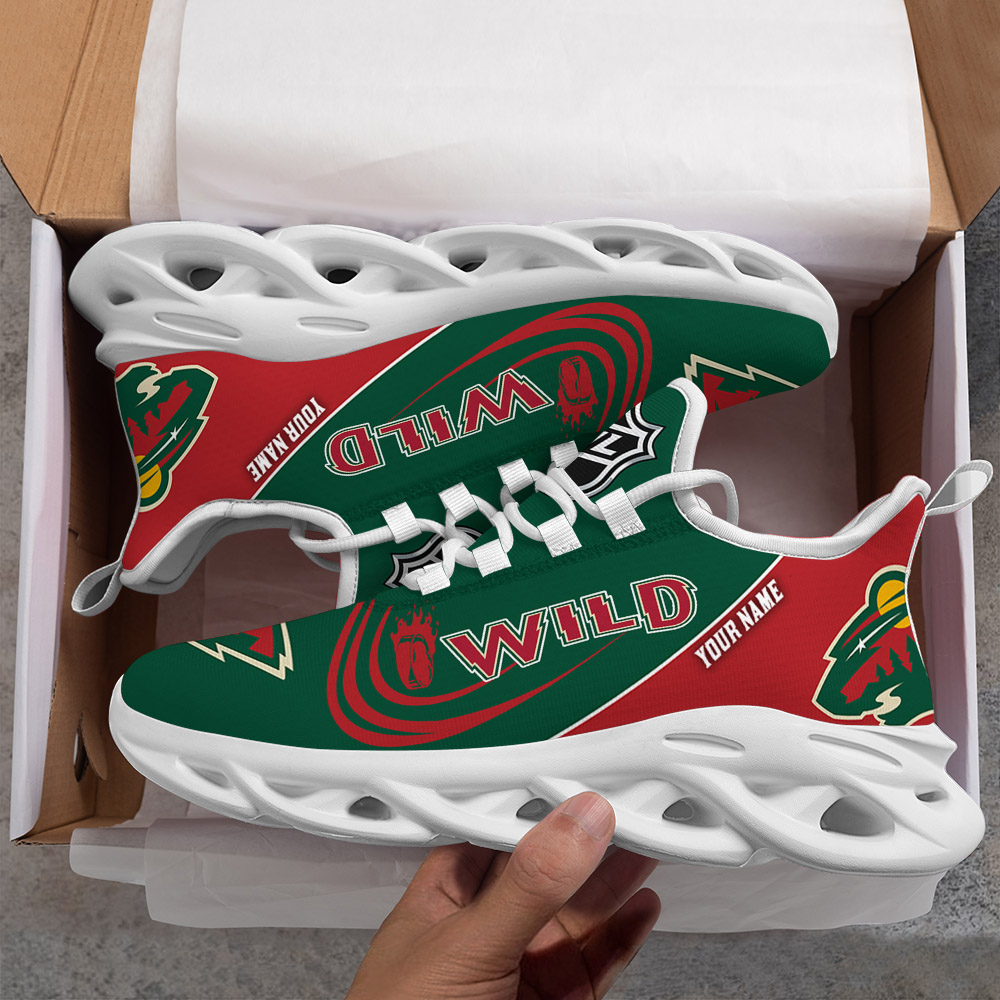 Custom Name Minnesota Wild PERSONALIZED MAX SOUL SHOES DS006 - Famjoys Custom Name Minnesota Wild PERSONALIZED MAX SOUL SHOES DS006 - Famjoys