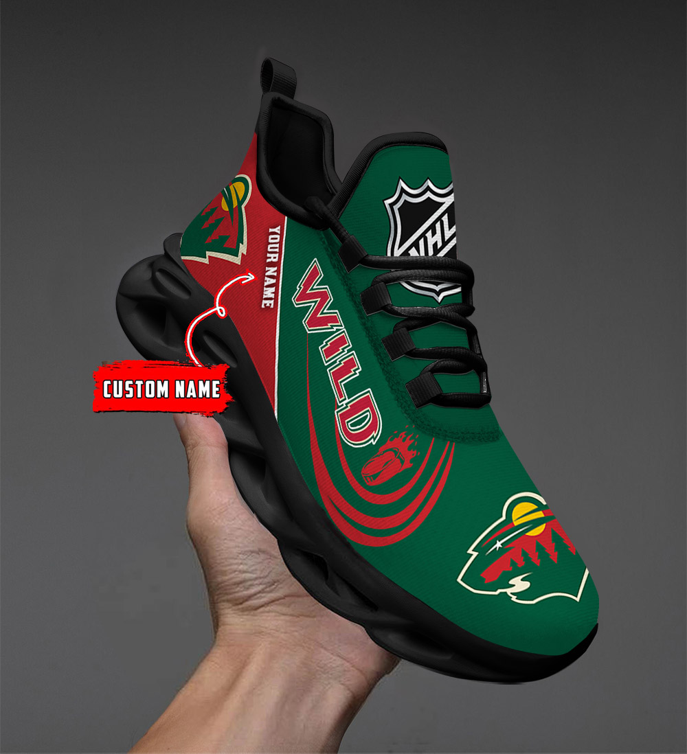 Custom Name Minnesota Wild PERSONALIZED MAX SOUL SHOES DS006 - Famjoys Custom Name Minnesota Wild PERSONALIZED MAX SOUL SHOES DS006 - Famjoys