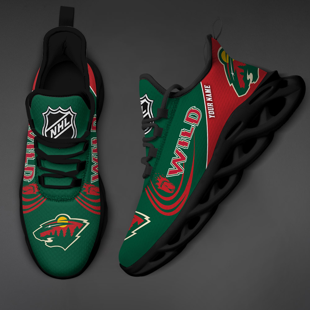 Custom Name Minnesota Wild PERSONALIZED MAX SOUL SHOES DS006 - Famjoys Custom Name Minnesota Wild PERSONALIZED MAX SOUL SHOES DS006 - Famjoys