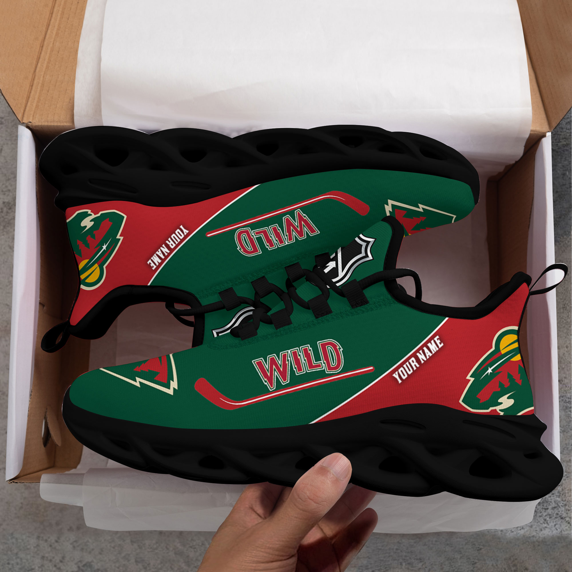 Custom Name Minnesota Wild PERSONALIZED MAX SOUL SHOES DS006 NEW 2022 M1 - Famjoys Custom Name Minnesota Wild PERSONALIZED MAX SOUL SHOES DS006 NEW 2022 M1 - Famjoys