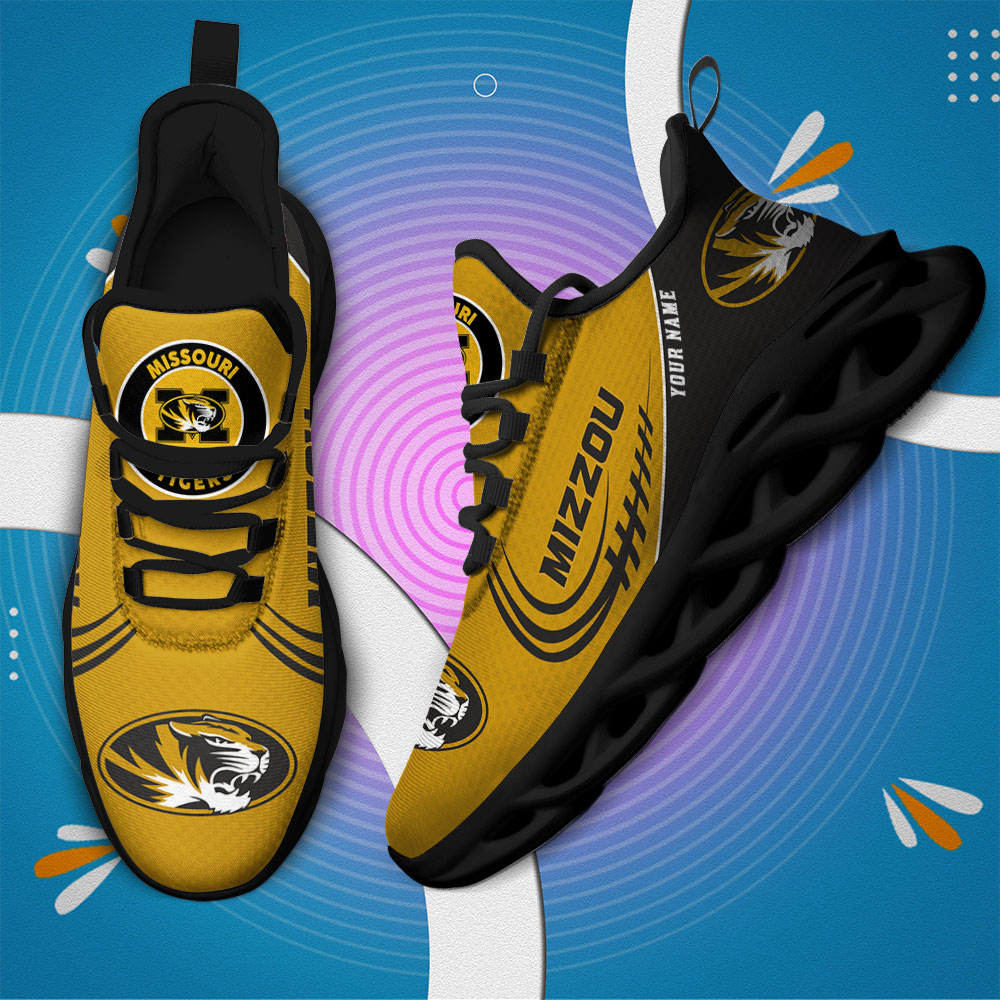 Custom Name Missouri Tigers PERSONALIZED MAX SOUL SHOES DS006 - Famjoys Custom Name Missouri Tigers PERSONALIZED MAX SOUL SHOES DS006 - Famjoys