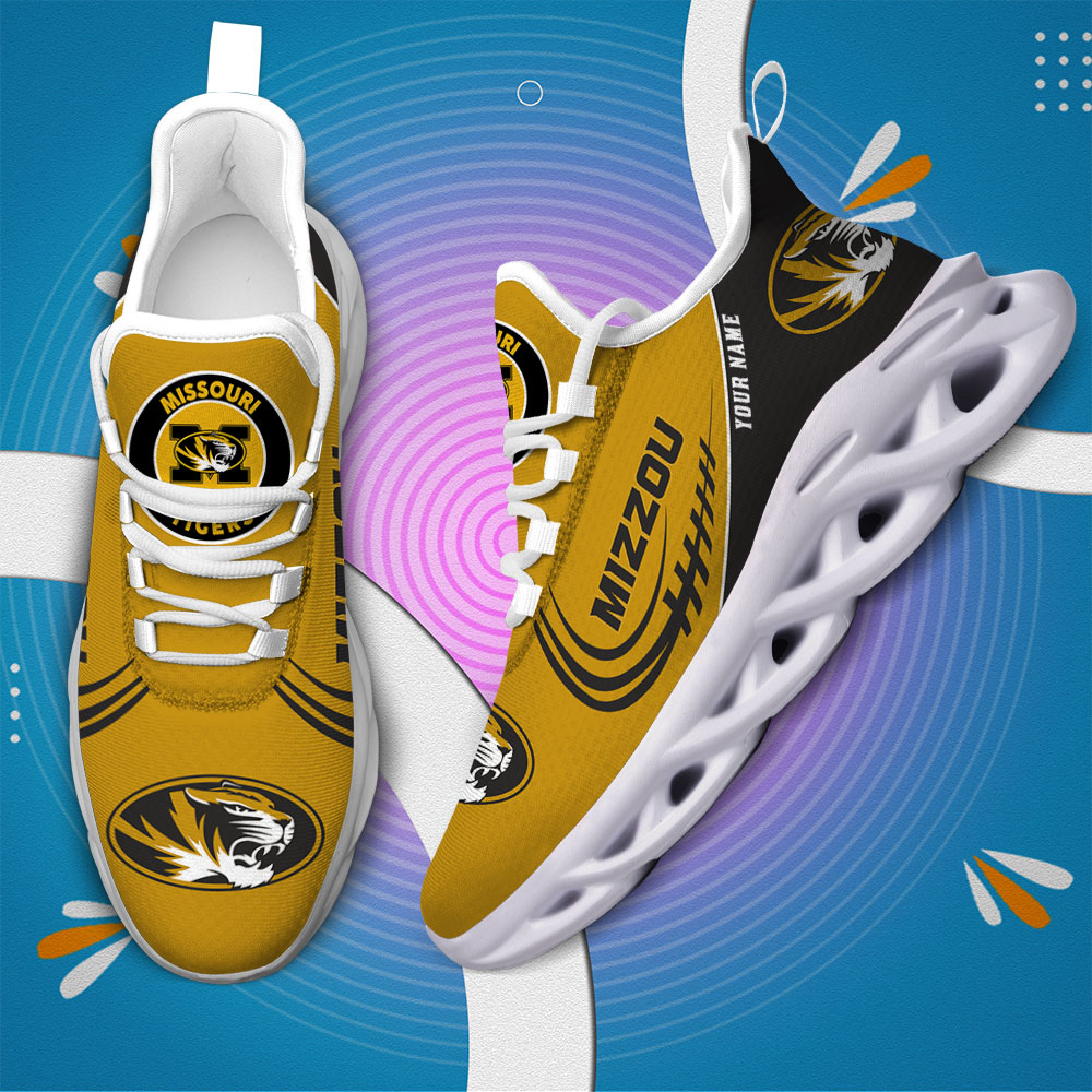 Custom Name Missouri Tigers PERSONALIZED MAX SOUL SHOES DS006 - Famjoys Custom Name Missouri Tigers PERSONALIZED MAX SOUL SHOES DS006 - Famjoys