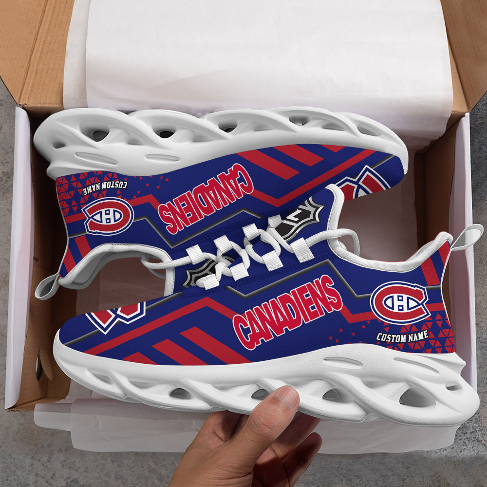 Custom Name Montreal Canadiens PERSONALIZED MAX SOUL SHOES DS001 NEW 2022 - Famjoys Custom Name Montreal Canadiens PERSONALIZED MAX SOUL SHOES DS001 NEW 2022 - Famjoys