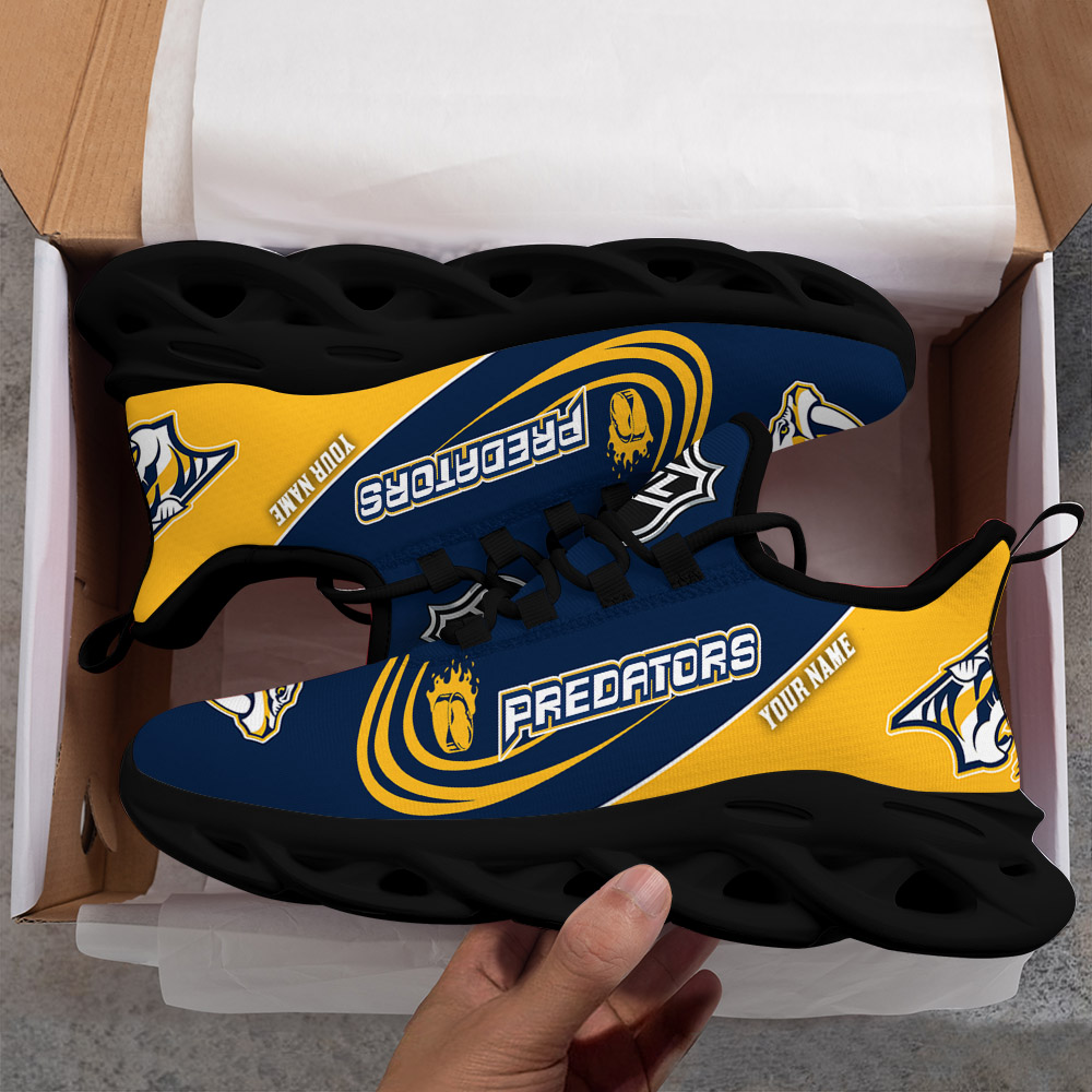 Custom Name Nashville Predators PERSONALIZED MAX SOUL SHOES DS006 - Famjoys Custom Name Nashville Predators PERSONALIZED MAX SOUL SHOES DS006 - Famjoys