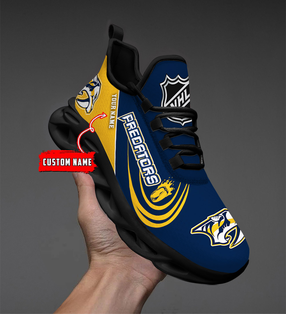 Custom Name Nashville Predators PERSONALIZED MAX SOUL SHOES DS006 - Famjoys Custom Name Nashville Predators PERSONALIZED MAX SOUL SHOES DS006 - Famjoys