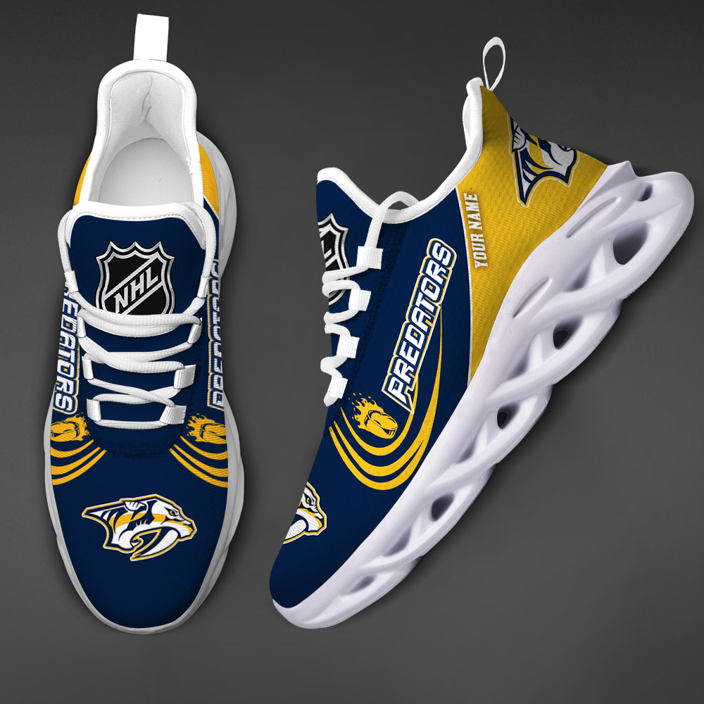 Custom Name Nashville Predators PERSONALIZED MAX SOUL SHOES DS006 - Famjoys Custom Name Nashville Predators PERSONALIZED MAX SOUL SHOES DS006 - Famjoys