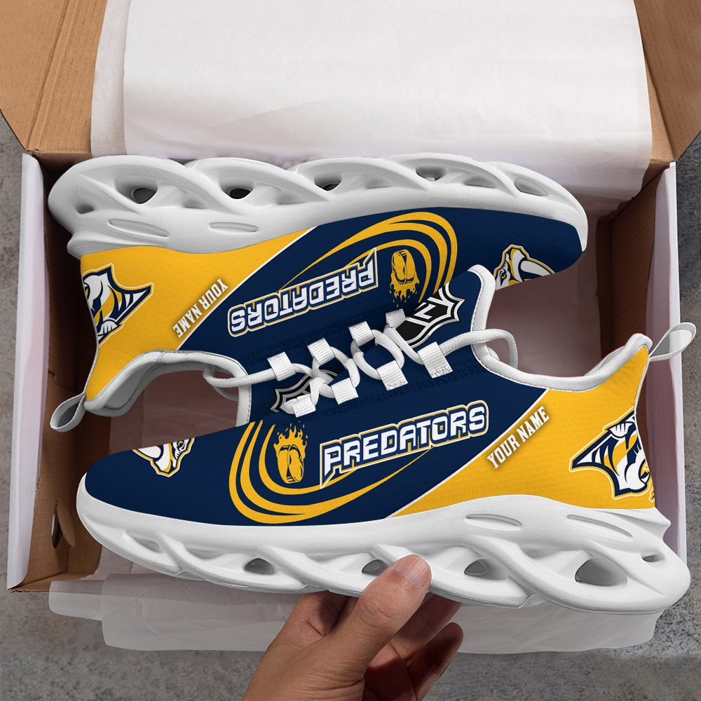 Custom Name Nashville Predators PERSONALIZED MAX SOUL SHOES DS006 - Famjoys Custom Name Nashville Predators PERSONALIZED MAX SOUL SHOES DS006 - Famjoys