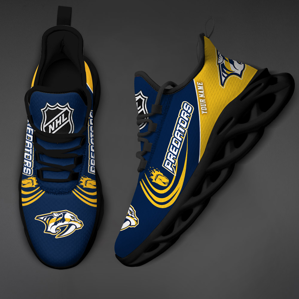 Custom Name Nashville Predators PERSONALIZED MAX SOUL SHOES DS006 - Famjoys Custom Name Nashville Predators PERSONALIZED MAX SOUL SHOES DS006 - Famjoys