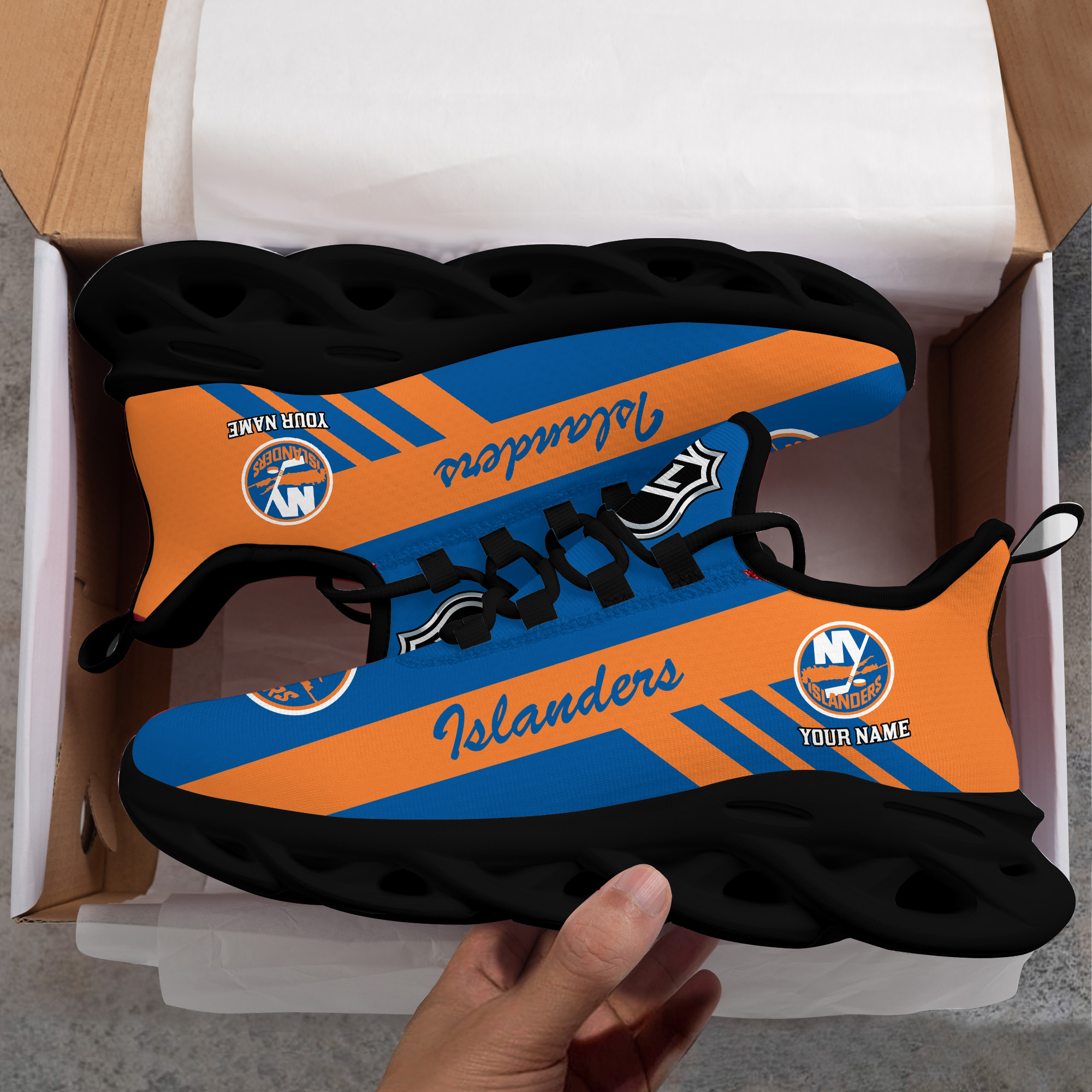 Custom Name New York Islanders PERSONALIZED MAX SOUL SHOES DS004 - Famjoys Custom Name New York Islanders PERSONALIZED MAX SOUL SHOES DS004 - Famjoys
