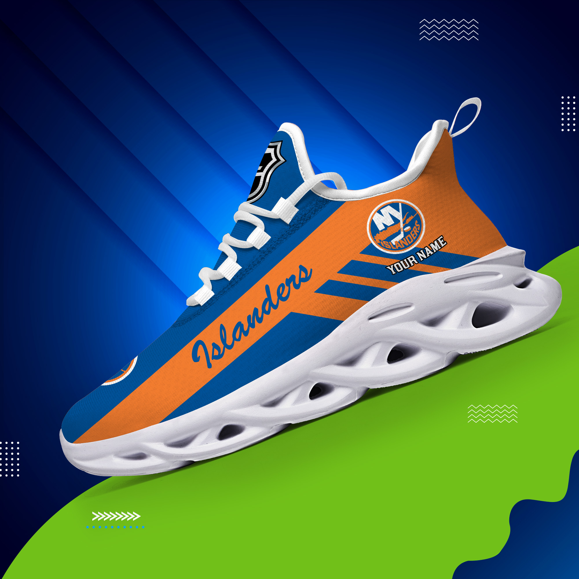 Custom Name New York Islanders PERSONALIZED MAX SOUL SHOES DS004 - Famjoys Custom Name New York Islanders PERSONALIZED MAX SOUL SHOES DS004 - Famjoys