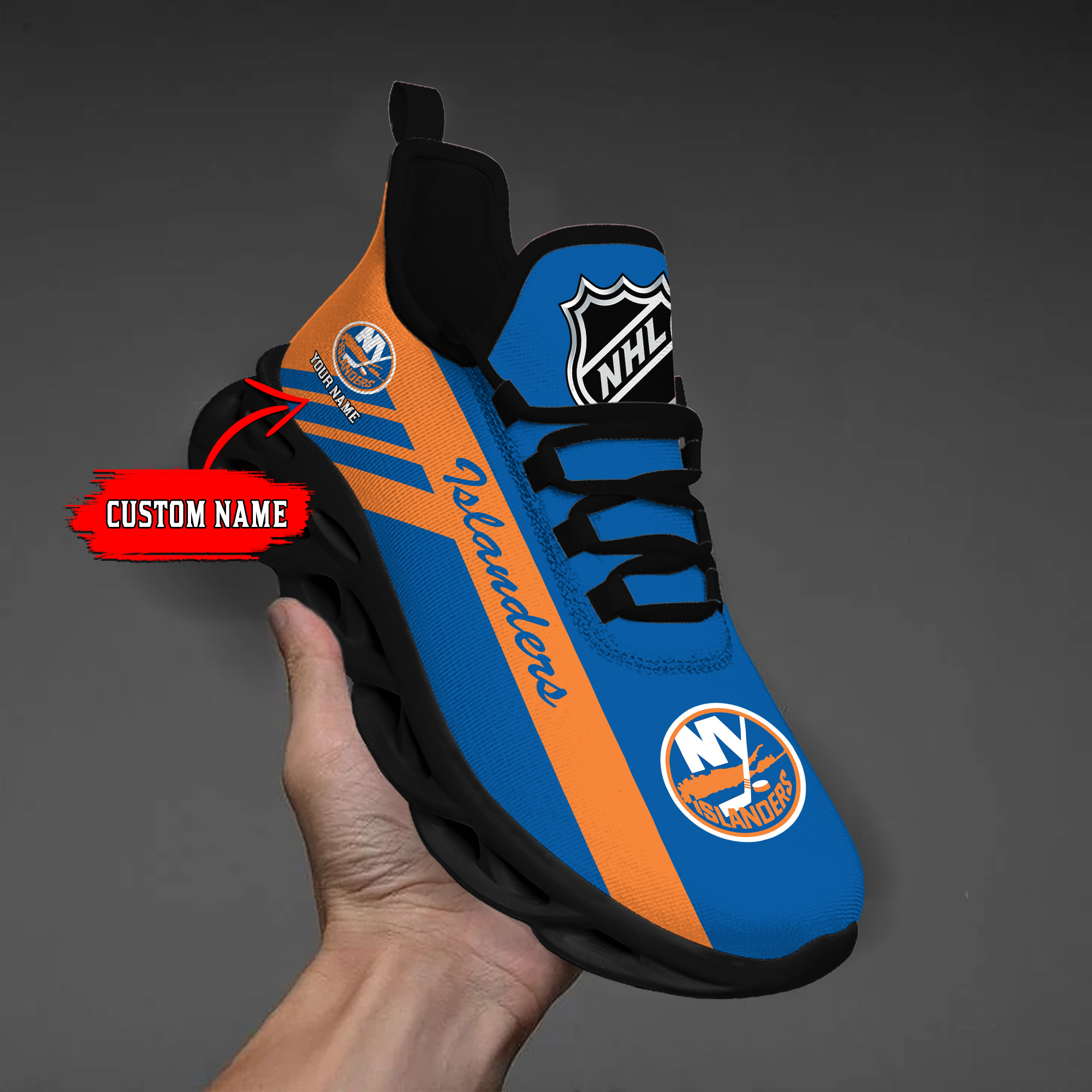 Custom Name New York Islanders PERSONALIZED MAX SOUL SHOES DS004 - Famjoys Custom Name New York Islanders PERSONALIZED MAX SOUL SHOES DS004 - Famjoys