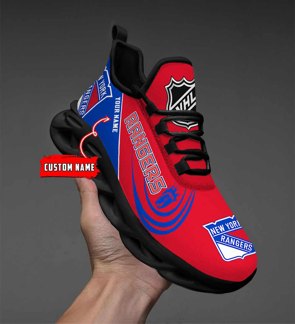 Custom Name New York Rangers PERSONALIZED MAX SOUL SHOES DS006 - Famjoys Custom Name New York Rangers PERSONALIZED MAX SOUL SHOES DS006 - Famjoys