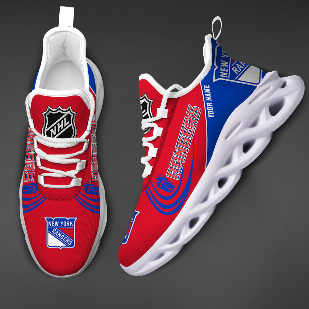 Custom Name New York Rangers PERSONALIZED MAX SOUL SHOES DS006 - Famjoys Custom Name New York Rangers PERSONALIZED MAX SOUL SHOES DS006 - Famjoys
