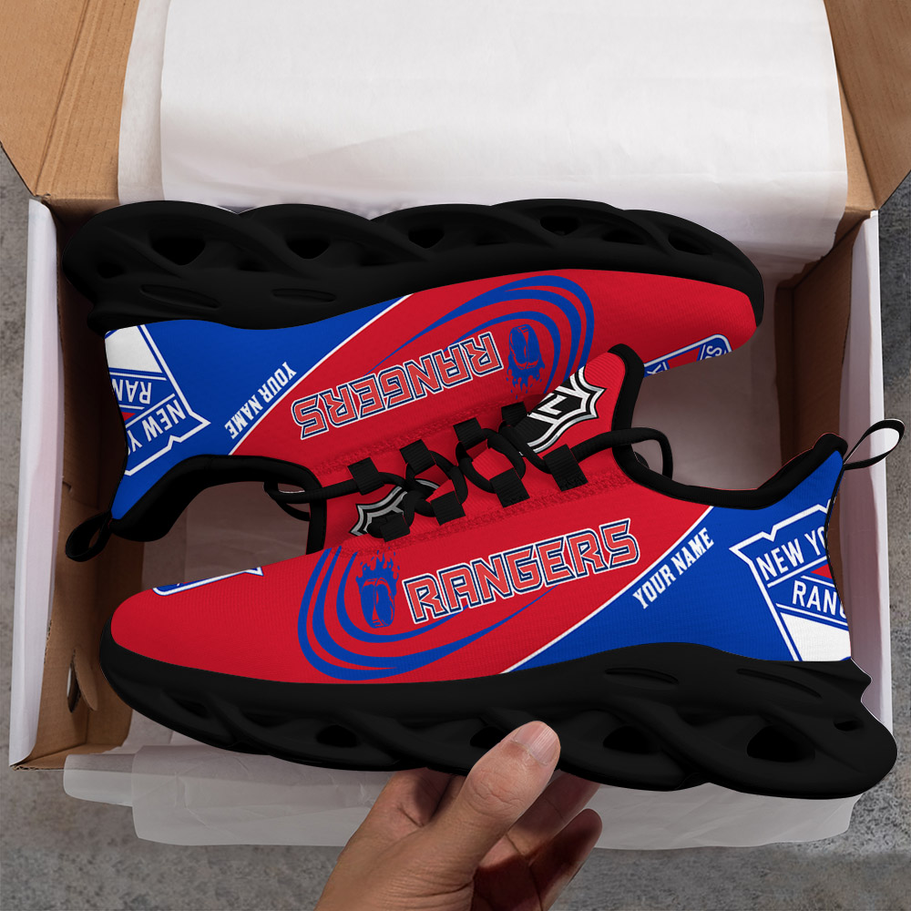 Custom Name New York Rangers PERSONALIZED MAX SOUL SHOES DS006 - Famjoys Custom Name New York Rangers PERSONALIZED MAX SOUL SHOES DS006 - Famjoys