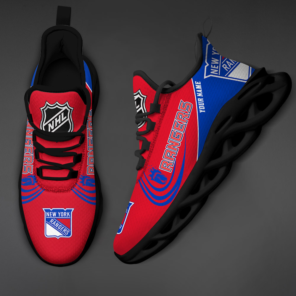 Custom Name New York Rangers PERSONALIZED MAX SOUL SHOES DS006 - Famjoys Custom Name New York Rangers PERSONALIZED MAX SOUL SHOES DS006 - Famjoys