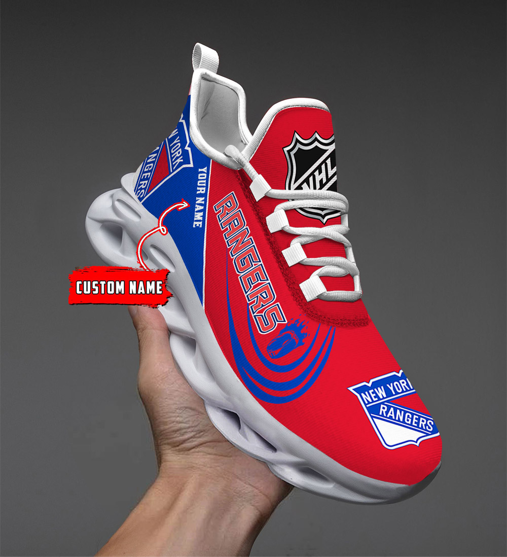 Custom Name New York Rangers PERSONALIZED MAX SOUL SHOES DS006 - Famjoys Custom Name New York Rangers PERSONALIZED MAX SOUL SHOES DS006 - Famjoys