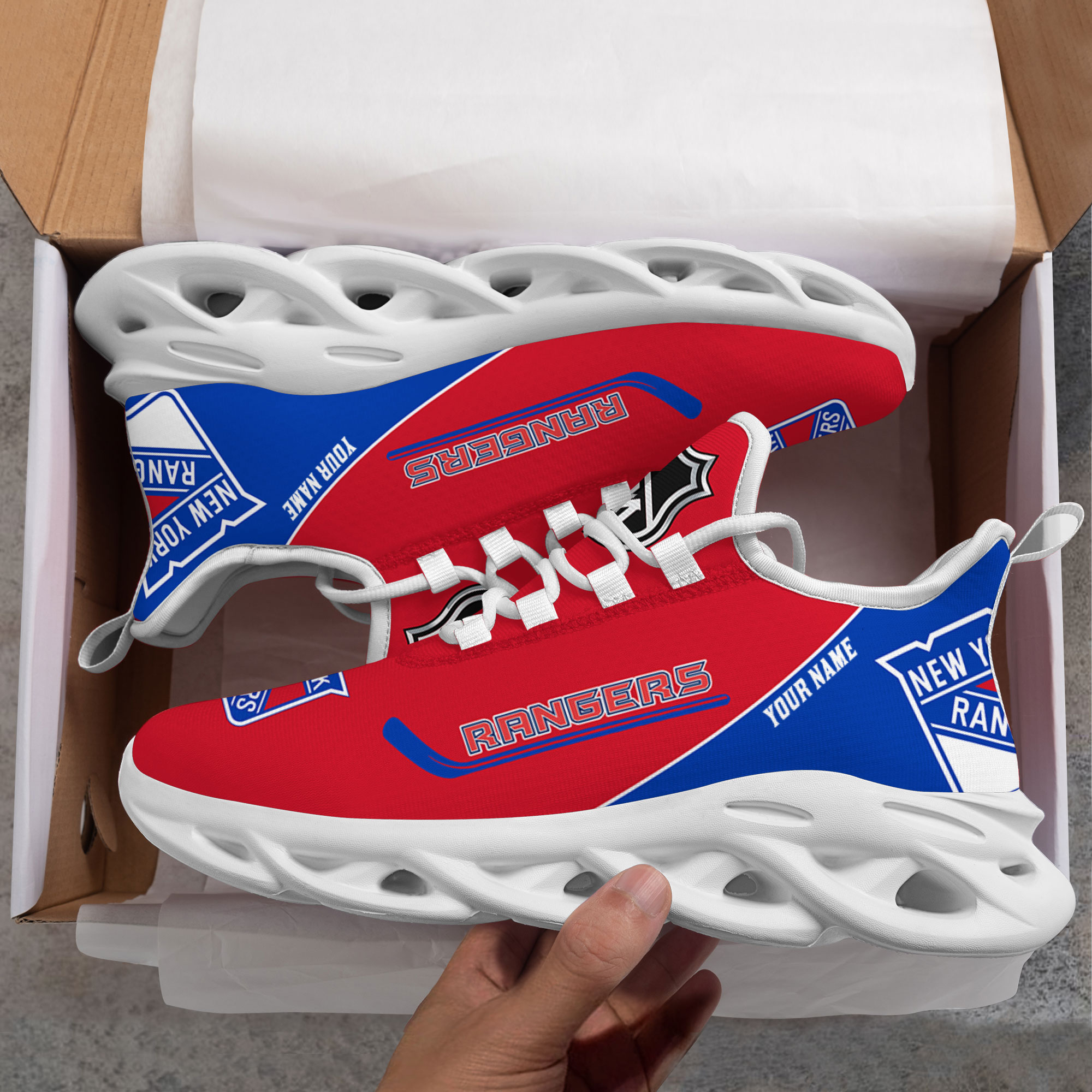 Custom Name New York Rangers PERSONALIZED MAX SOUL SHOES DS006 NEW 2022 M1 - Famjoys Custom Name New York Rangers PERSONALIZED MAX SOUL SHOES DS006 NEW 2022 M1 - Famjoys