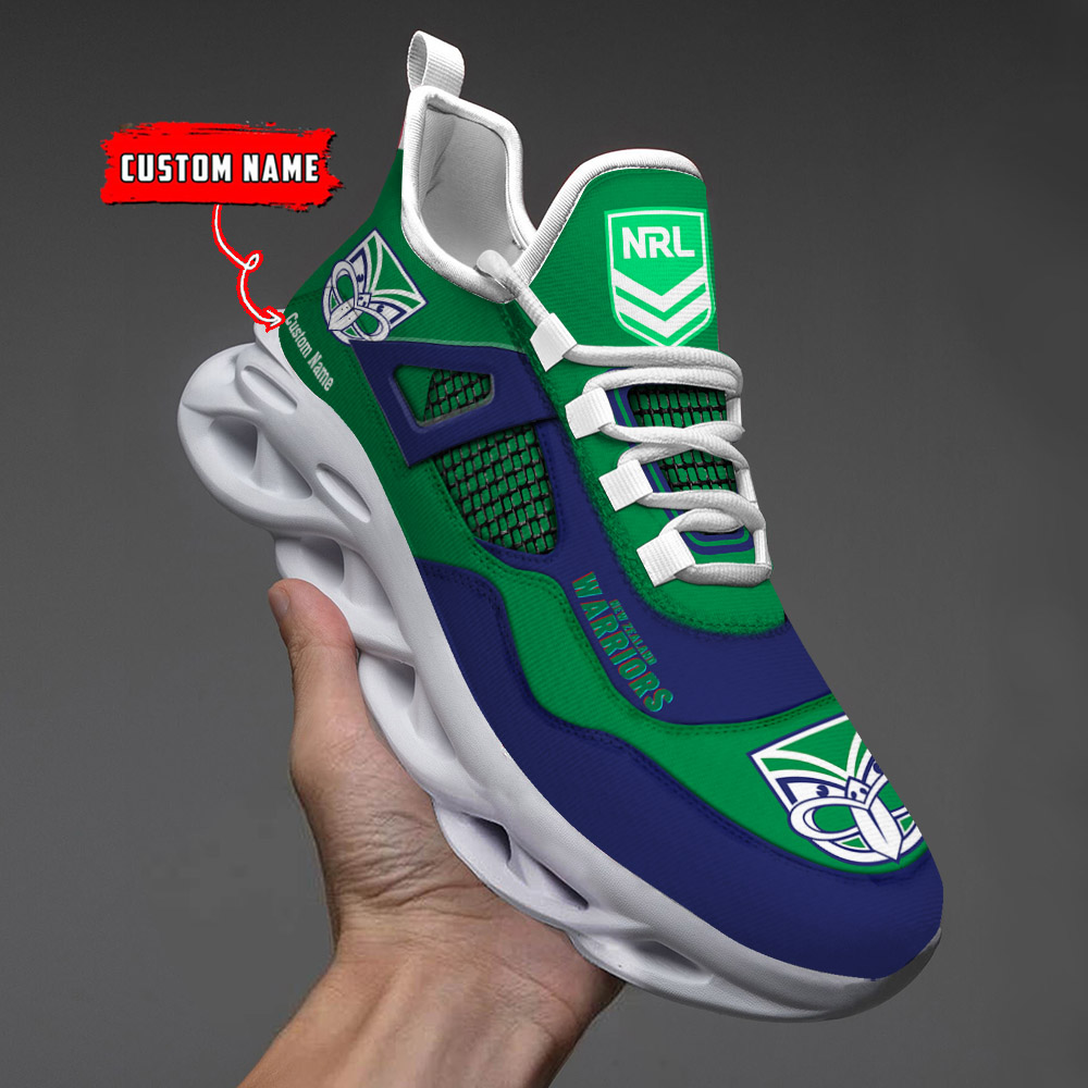 Custom Name New Zealand Warriors NRL MAX SOUL SHOES DS001 - Famjoys Custom Name New Zealand Warriors NRL MAX SOUL SHOES DS001 - Famjoys