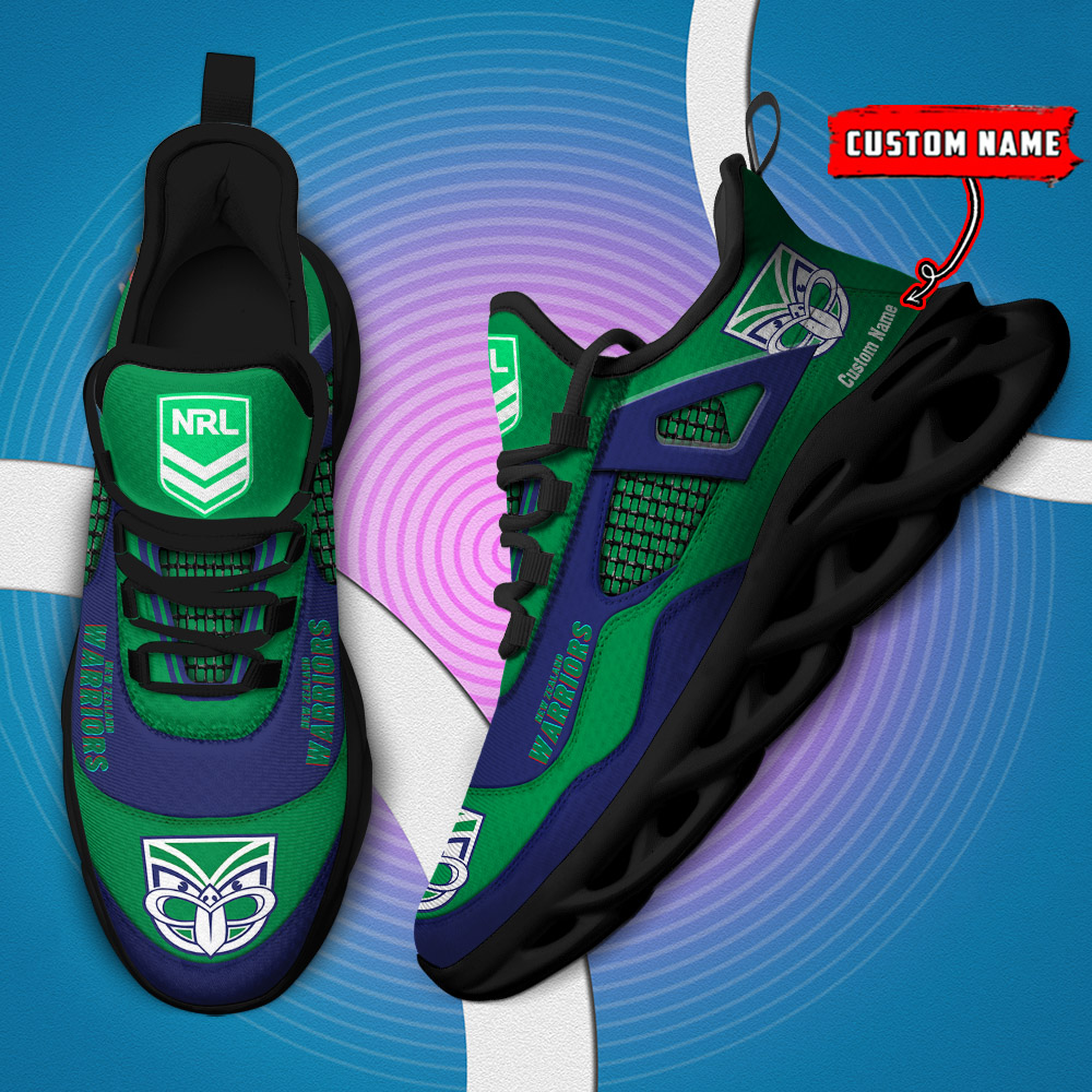 Custom Name New Zealand Warriors NRL MAX SOUL SHOES DS001 - Famjoys Custom Name New Zealand Warriors NRL MAX SOUL SHOES DS001 - Famjoys