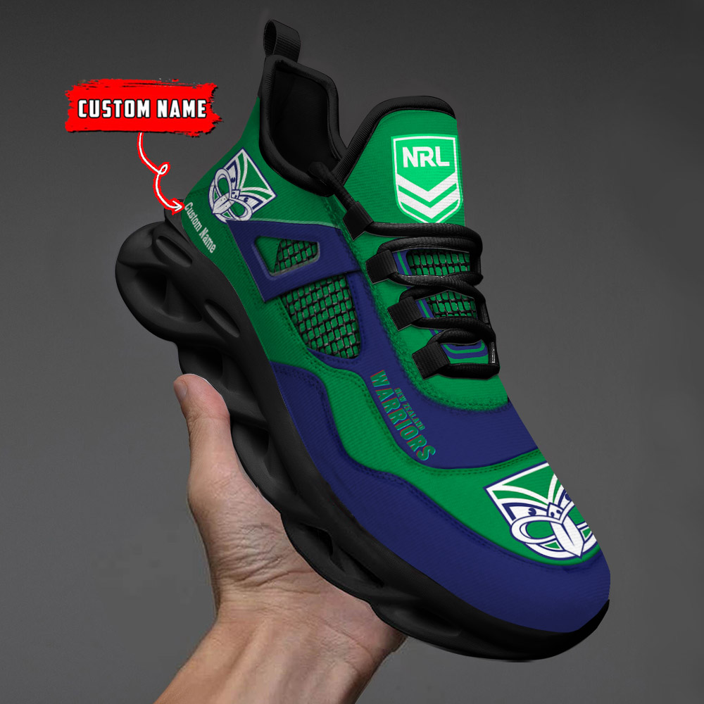 Custom Name New Zealand Warriors NRL MAX SOUL SHOES DS001 - Famjoys Custom Name New Zealand Warriors NRL MAX SOUL SHOES DS001 - Famjoys