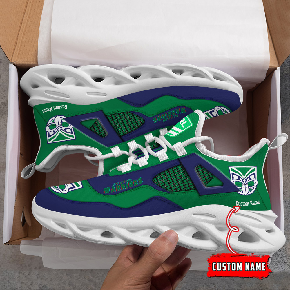 Custom Name New Zealand Warriors NRL MAX SOUL SHOES DS001 - Famjoys Custom Name New Zealand Warriors NRL MAX SOUL SHOES DS001 - Famjoys