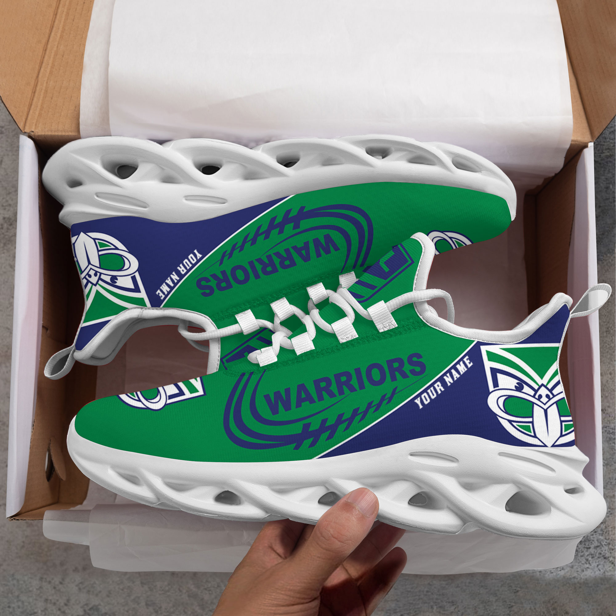 Custom Name New Zealand Warriors PERSONALIZED MAX SOUL SHOES DS006 - Famjoys Custom Name New Zealand Warriors PERSONALIZED MAX SOUL SHOES DS006 - Famjoys