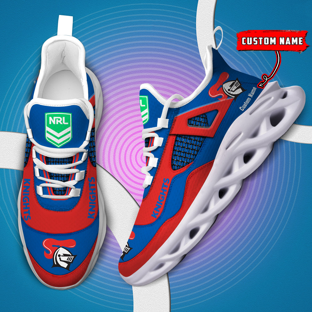 Custom Name Newcastle Knights NRL MAX SOUL SHOES DS001 - Famjoys Custom Name Newcastle Knights NRL MAX SOUL SHOES DS001 - Famjoys