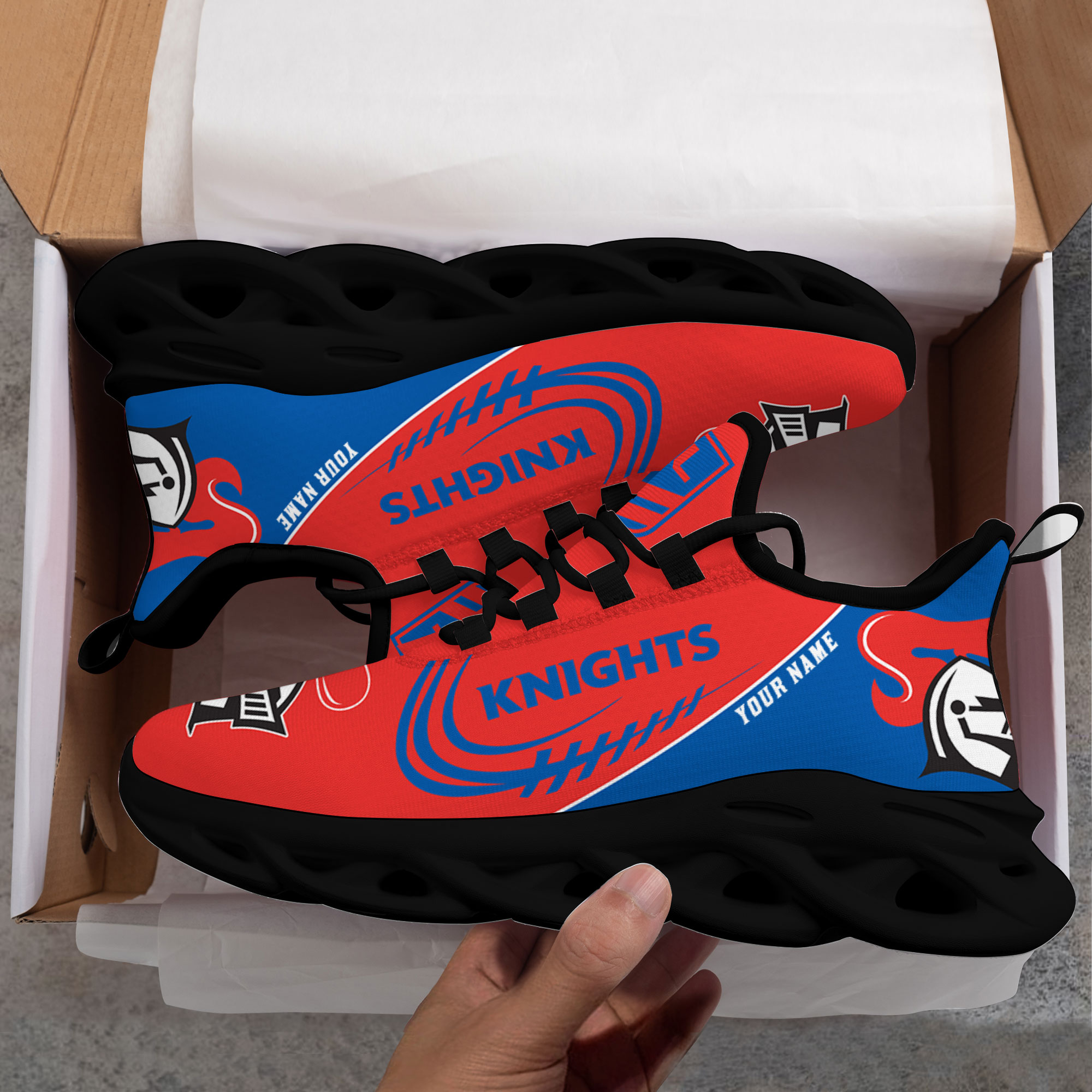 Custom Name Newcastle Knights PERSONALIZED MAX SOUL SHOES DS006 - Famjoys Custom Name Newcastle Knights PERSONALIZED MAX SOUL SHOES DS006 - Famjoys
