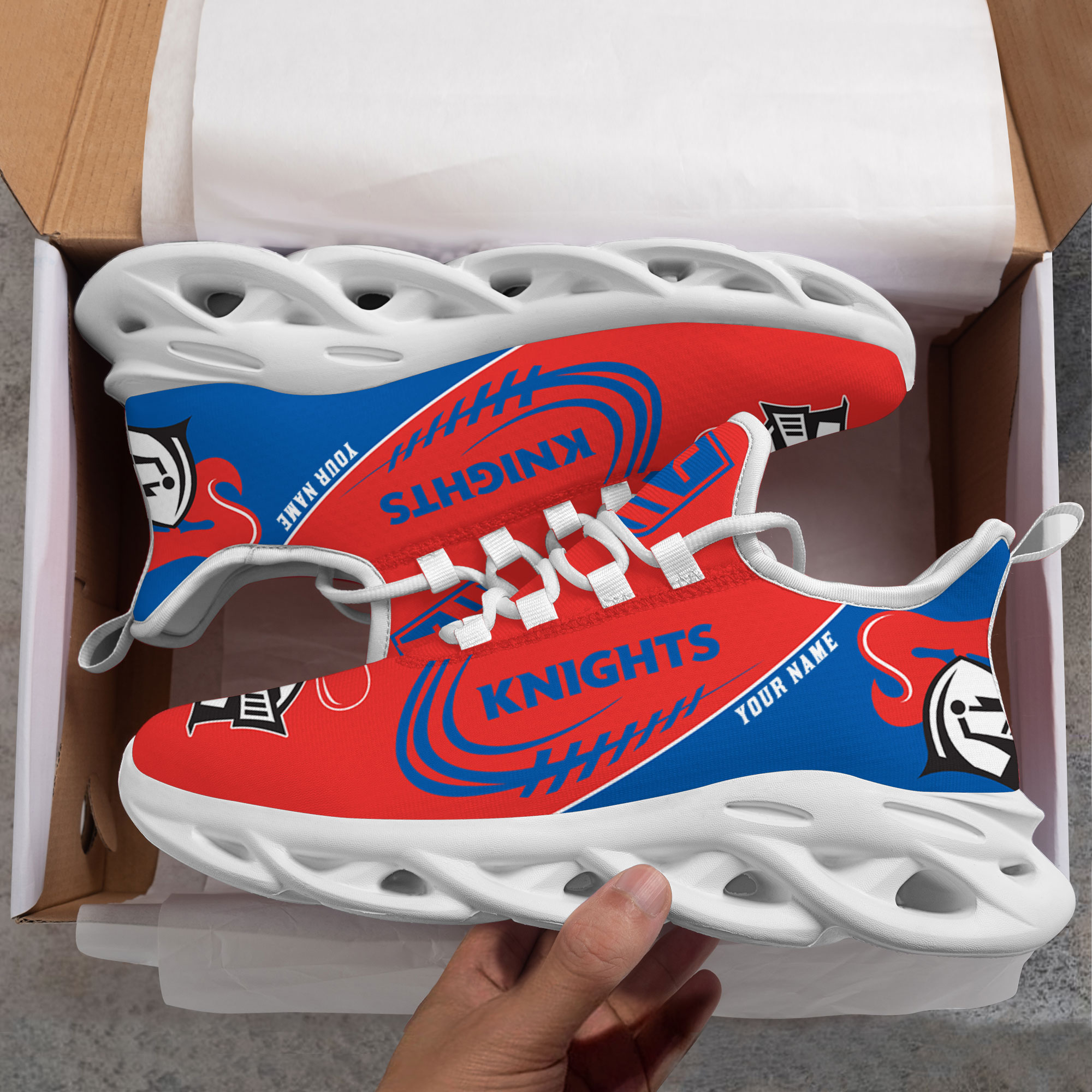 Custom Name Newcastle Knights PERSONALIZED MAX SOUL SHOES DS006 - Famjoys Custom Name Newcastle Knights PERSONALIZED MAX SOUL SHOES DS006 - Famjoys
