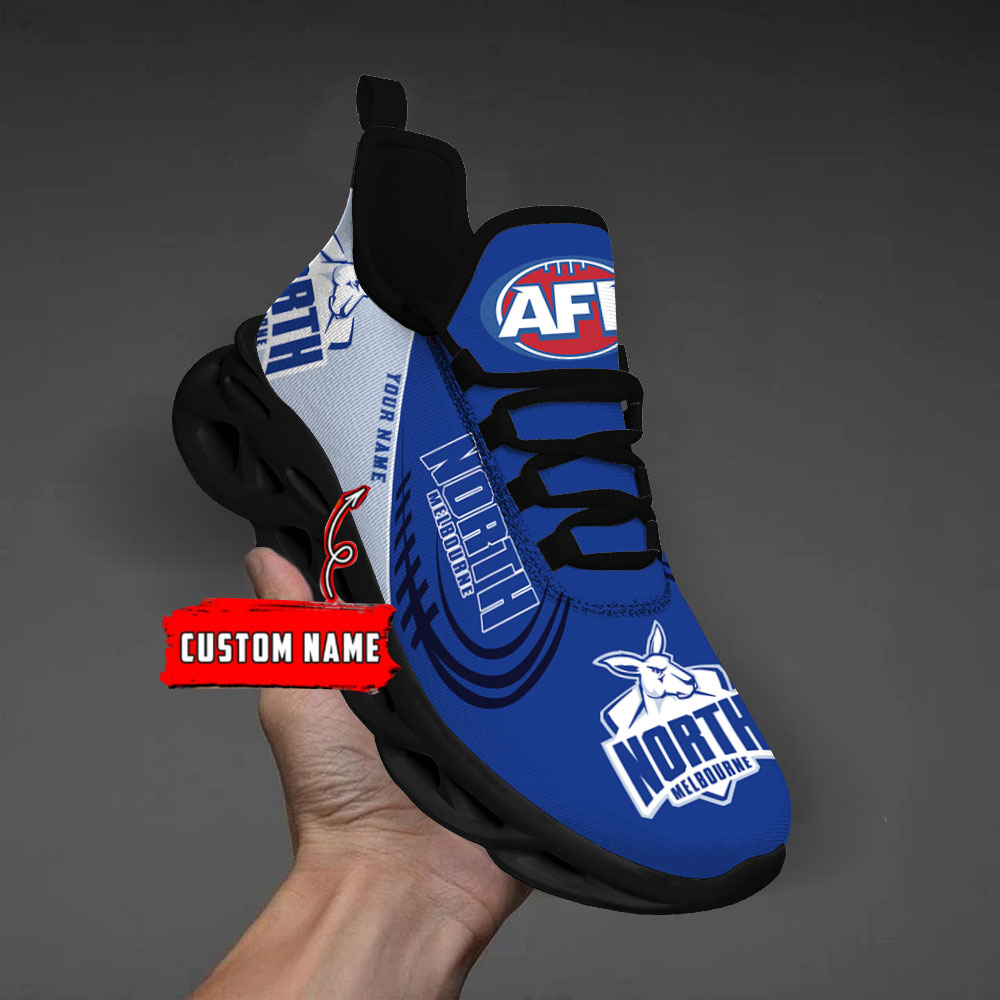 Custom Name North Melbourne Kangaroos PERSONALIZED MAX SOUL SHOES DS006 - Famjoys Custom Name North Melbourne Kangaroos PERSONALIZED MAX SOUL SHOES DS006 - Famjoys