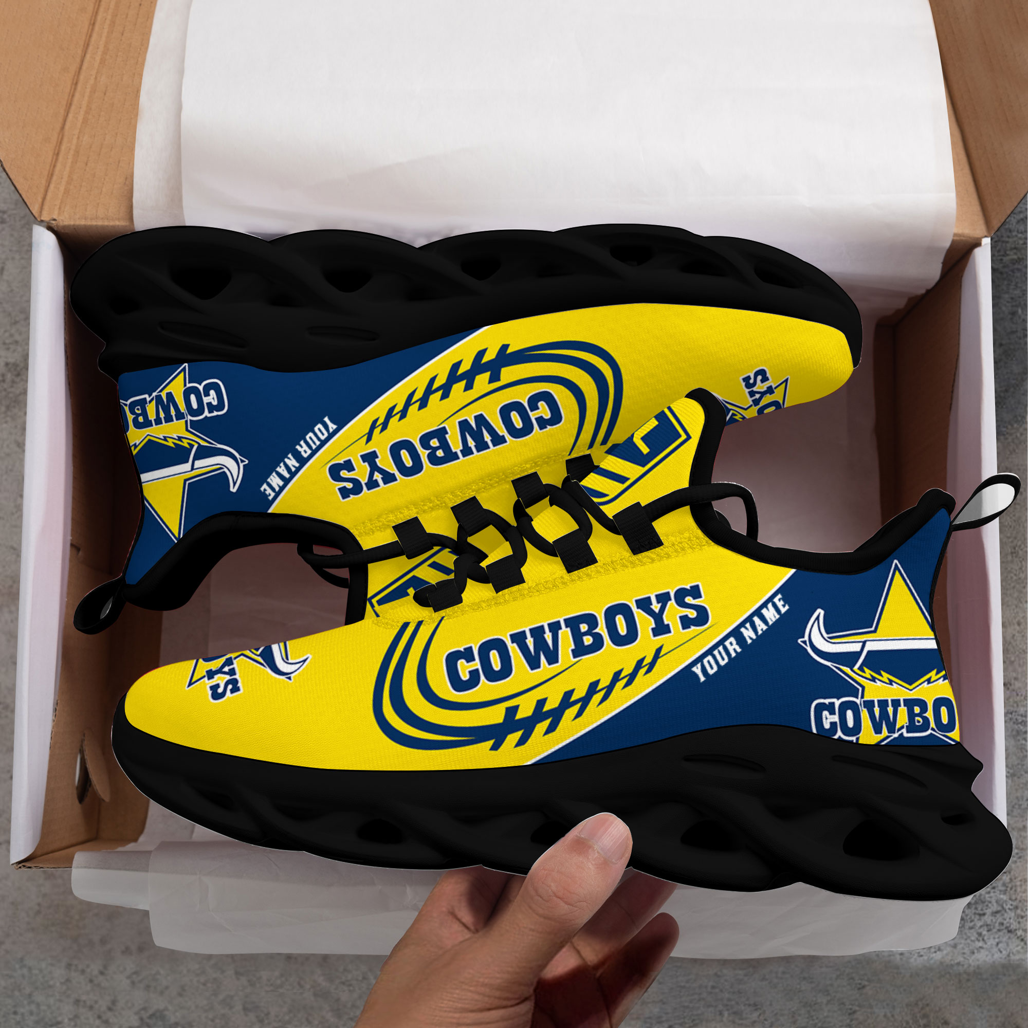 Custom Name NQ Cowboys PERSONALIZED MAX SOUL SHOES DS006 - Famjoys Custom Name NQ Cowboys PERSONALIZED MAX SOUL SHOES DS006 - Famjoys