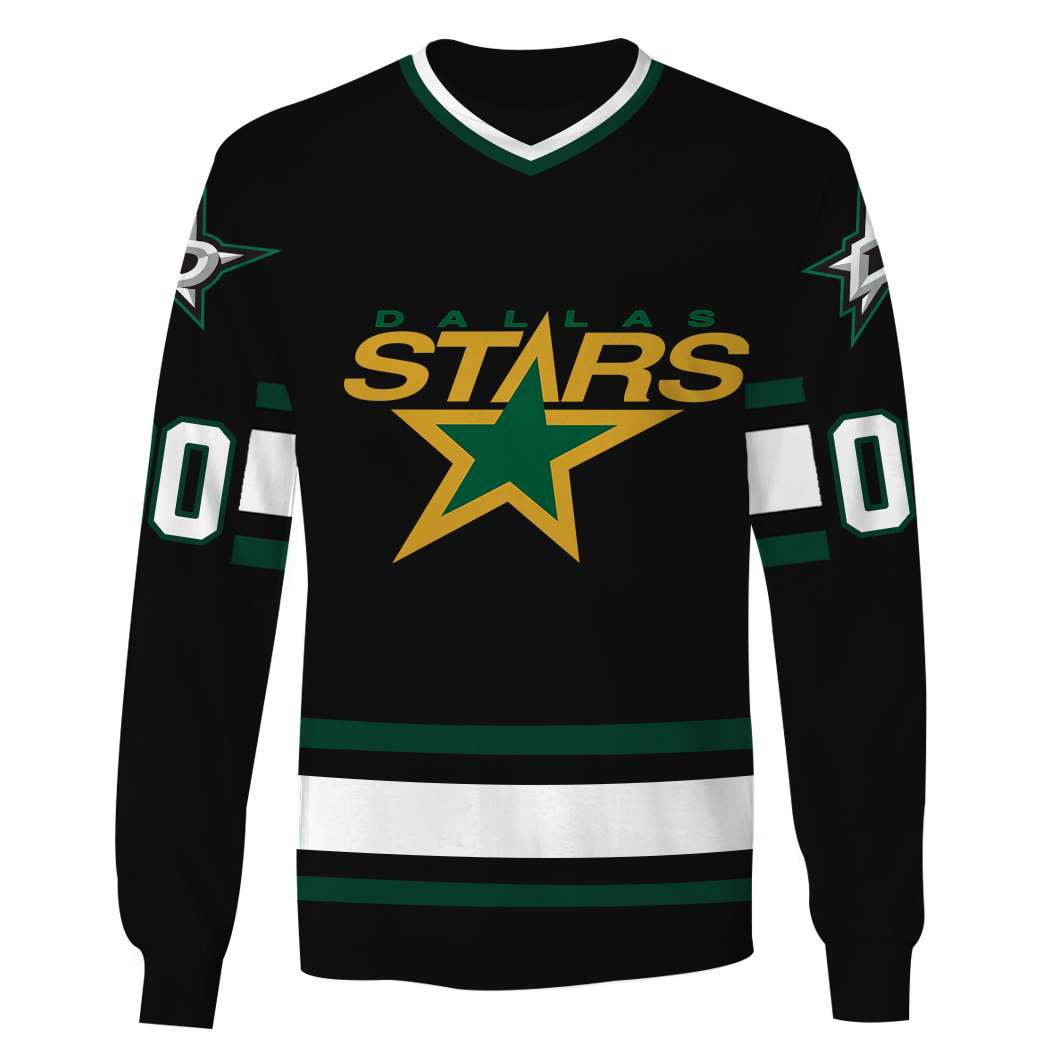 Custom Name Number Reverse Retro Dallas Stars Shirt Hoodie 3D - Famjoys Custom Name Number Reverse Retro Dallas Stars Shirt Hoodie 3D - Famjoys