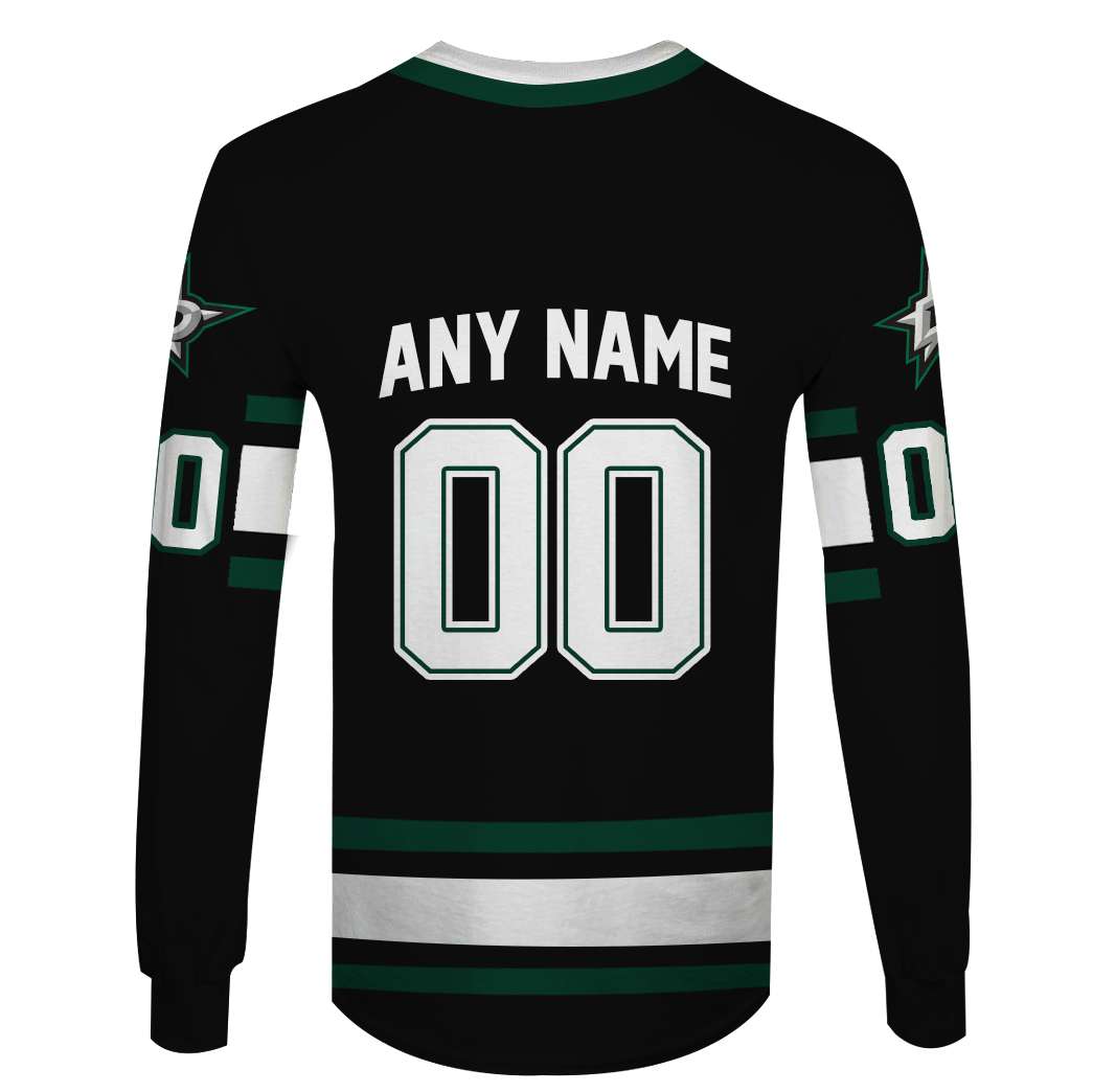 Custom Name Number Reverse Retro Dallas Stars Shirt Hoodie 3D - Famjoys Custom Name Number Reverse Retro Dallas Stars Shirt Hoodie 3D - Famjoys