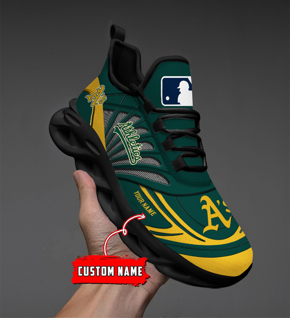 Custom Name Oakland Athletics PERSONALIZED MAX SOUL SHOES DS005 - Famjoys Custom Name Oakland Athletics PERSONALIZED MAX SOUL SHOES DS005 - Famjoys