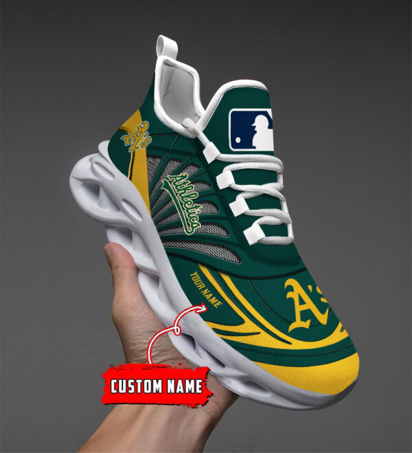 Custom Name Oakland Athletics PERSONALIZED MAX SOUL SHOES DS005 - Famjoys Custom Name Oakland Athletics PERSONALIZED MAX SOUL SHOES DS005 - Famjoys