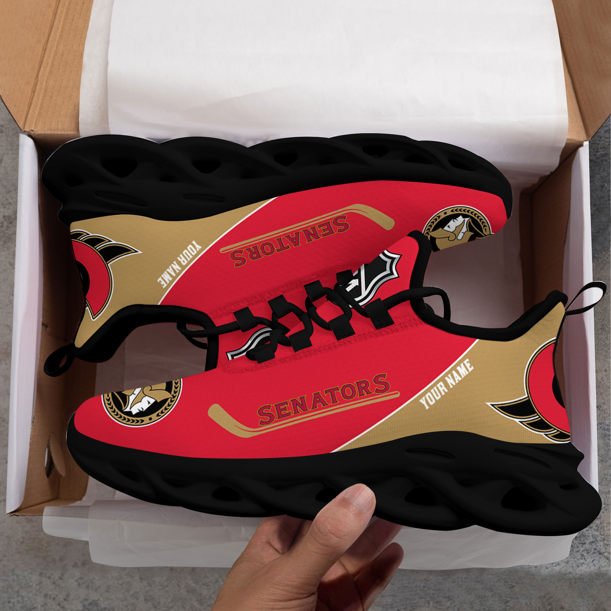 Custom Name Ottawa Senators PERSONALIZED MAX SOUL SHOES DS006 NEW 2022 M1 - Famjoys Custom Name Ottawa Senators PERSONALIZED MAX SOUL SHOES DS006 NEW 2022 M1 - Famjoys