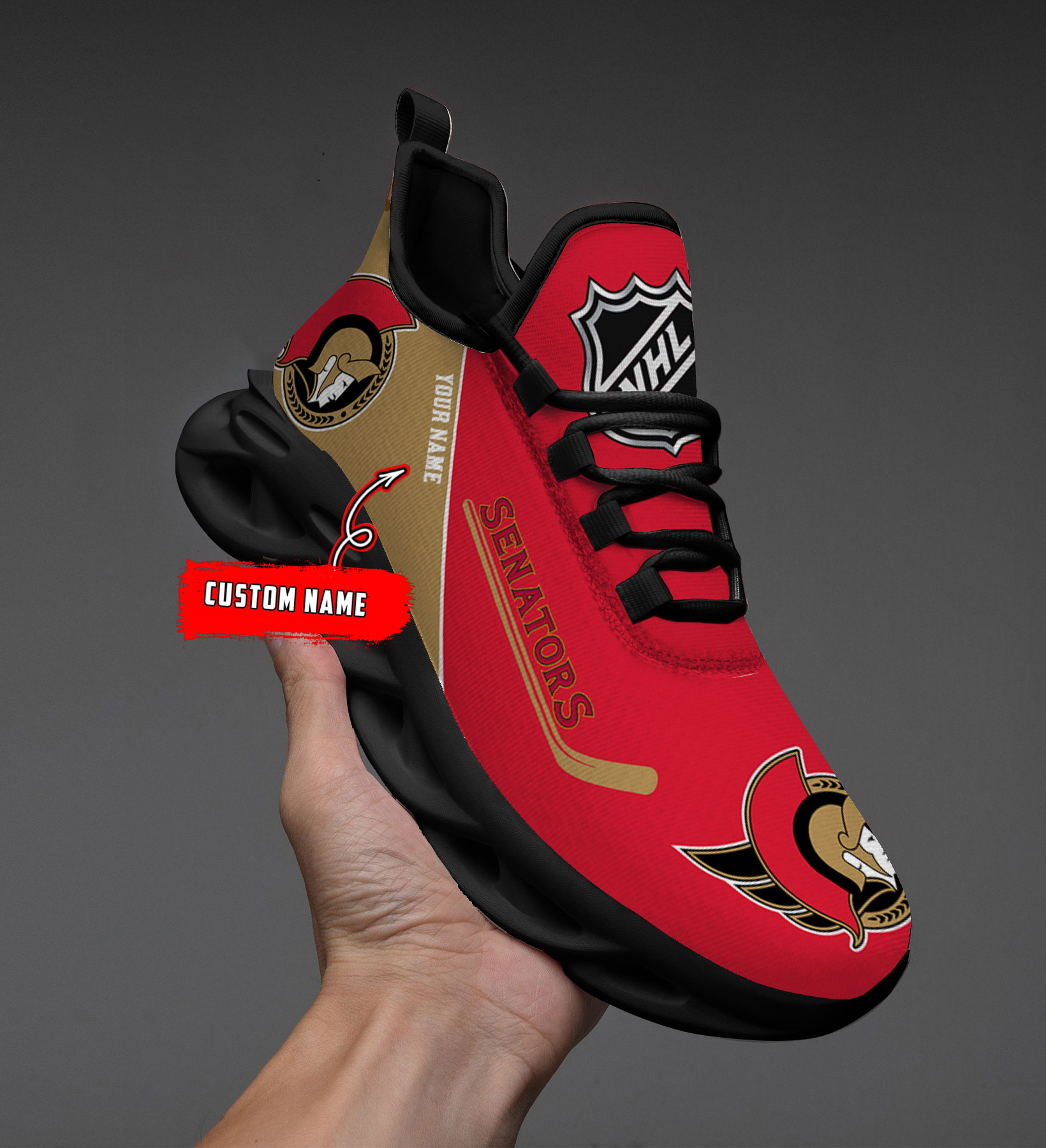 Custom Name Ottawa Senators PERSONALIZED MAX SOUL SHOES DS006 NEW 2022 M1 - Famjoys Custom Name Ottawa Senators PERSONALIZED MAX SOUL SHOES DS006 NEW 2022 M1 - Famjoys