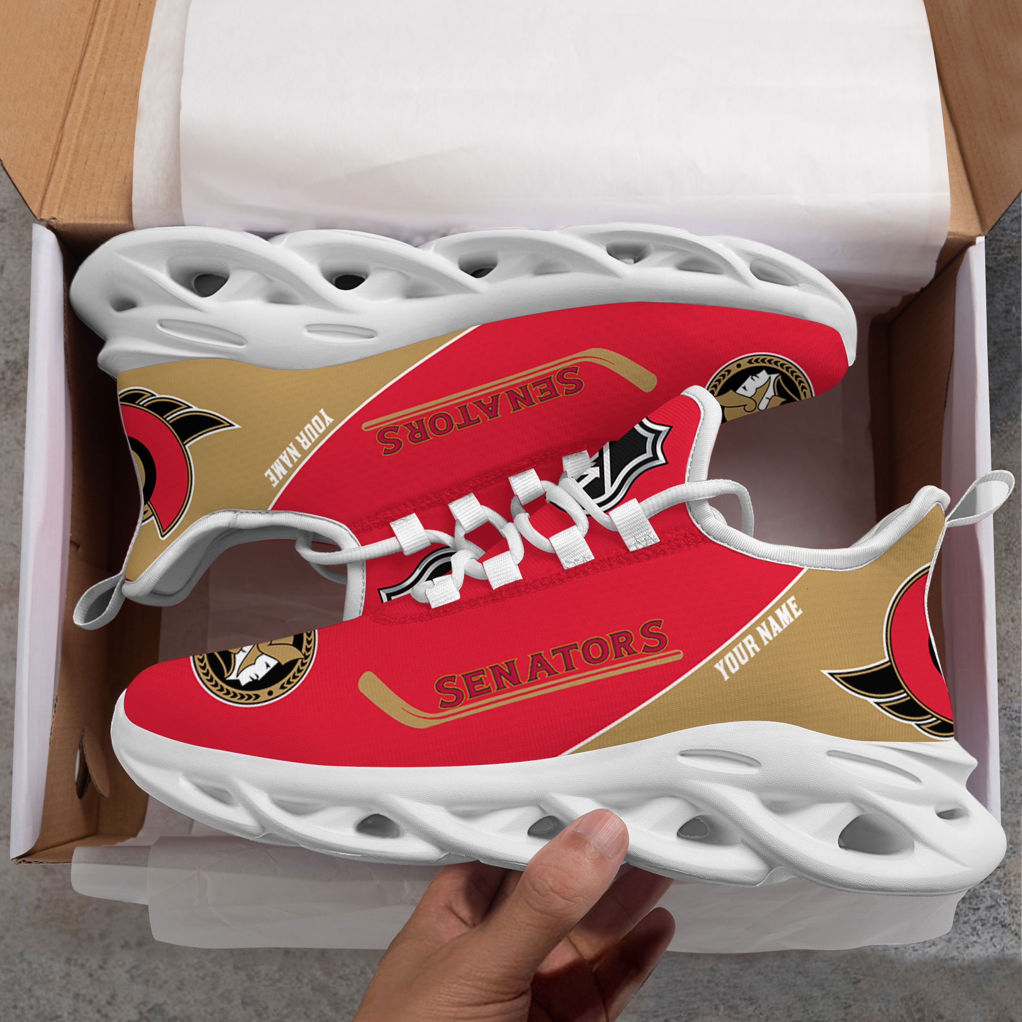 Custom Name Ottawa Senators PERSONALIZED MAX SOUL SHOES DS006 NEW 2022 M1 - Famjoys Custom Name Ottawa Senators PERSONALIZED MAX SOUL SHOES DS006 NEW 2022 M1 - Famjoys