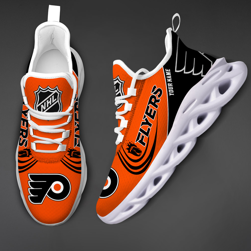 Custom Name Philadelphia Flyers PERSONALIZED MAX SOUL SHOES DS006 - Famjoys Custom Name Philadelphia Flyers PERSONALIZED MAX SOUL SHOES DS006 - Famjoys